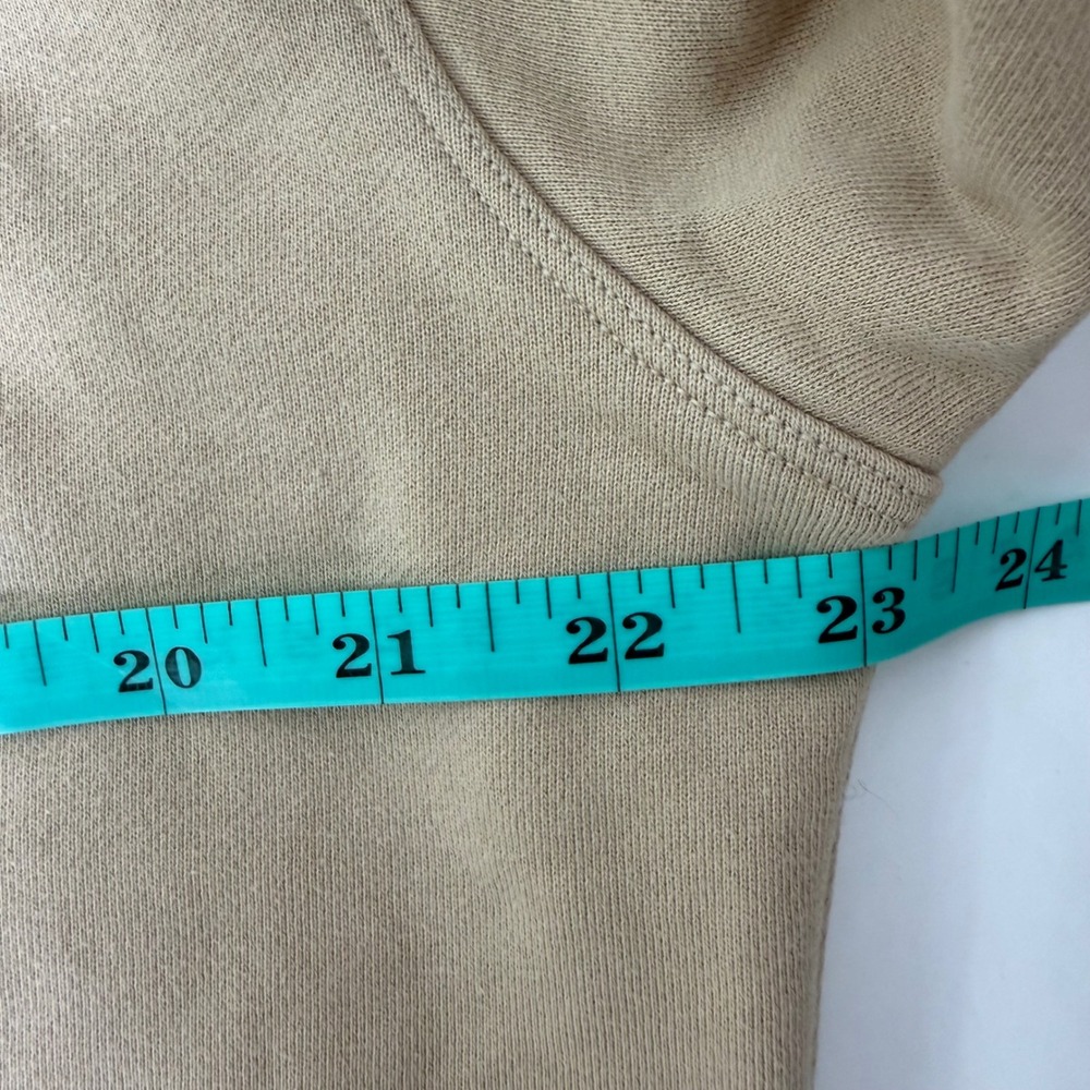 Lululemon Sweatshirt Women 6 8 Tan Barrys Bootcamp Perfectly Oversized Crewneck - Picture 3 of 4